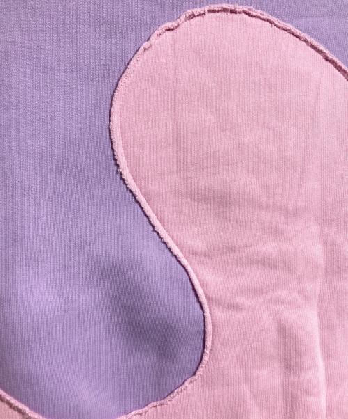 ERL（イーアールエル）ERL (イーアールエル) ウェーブデザインフーディー/Wave Design Hoodie ピンク サイズ:Mの古着・服飾アイテム