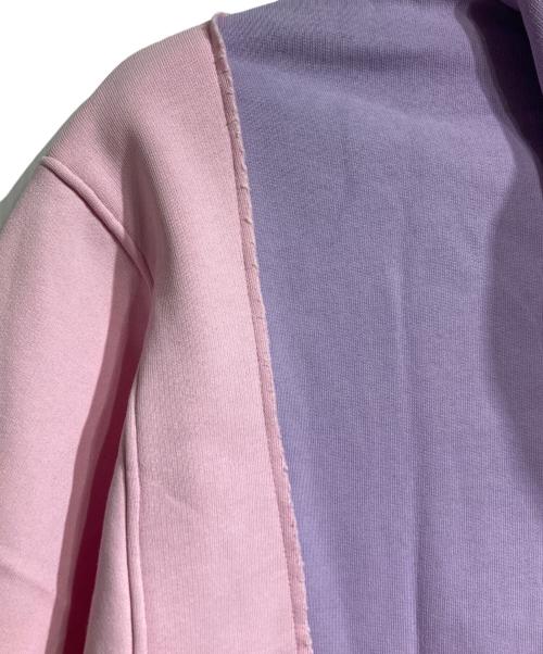 ERL（イーアールエル）ERL (イーアールエル) ウェーブデザインフーディー/Wave Design Hoodie ピンク サイズ:Mの古着・服飾アイテム