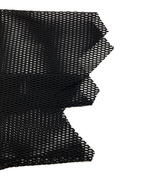 BLACK COMME des GARCONS（ブラックコムデギャルソン）BLACK COMME des GARCONS (ブラックコムデギャルソン) アシメカットメッシュカットソー/Asymmetrical mesh top ブラック サイズ:Sの古着・服飾アイテム