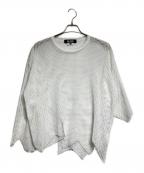 BLACK COMME des GARCONSブラックコムデギャルソン）の古着「アシメカットメッシュカットソー」｜ホワイト