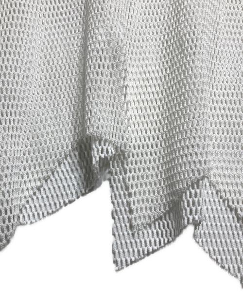 BLACK COMME des GARCONS（ブラックコムデギャルソン）BLACK COMME des GARCONS (ブラックコムデギャルソン) アシメカットメッシュカットソー ホワイト サイズ:Mの古着・服飾アイテム