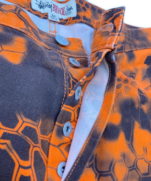 stussy（ステューシー）stussy (ステューシー) BIG OL' JEAN DENIM Kryptek Camo オレンジ サイズ:32の古着・服飾アイテム