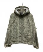 stussyステューシー）の古着「BEACH SHELL SNAKE PRINT NYLON」｜グレー