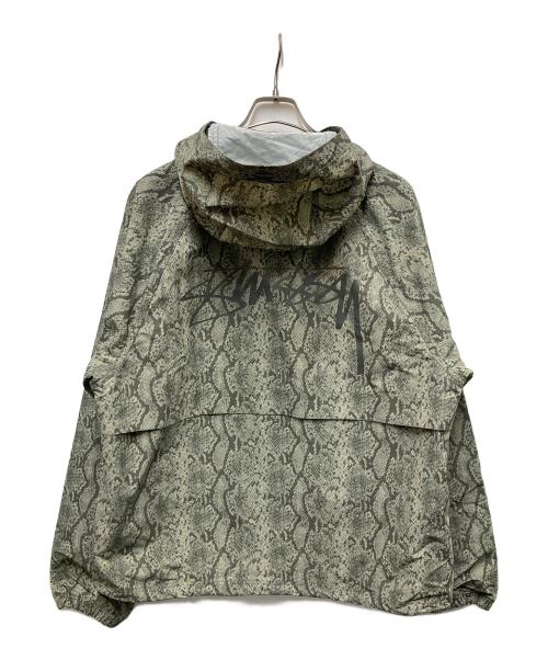 stussy（ステューシー）stussy (ステューシー) BEACH SHELL SNAKE PRINT NYLON グレー サイズ:Lの古着・服飾アイテム