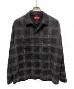 SUPREMEシュプリーム）の古着「WOVEN PLAID SHIRT」｜ブラック