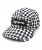 SUPREMEシュプリーム）の古着「Gingham Camp Cap」｜ネイビー