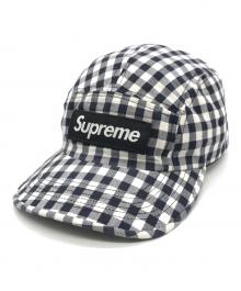 SUPREME（シュプリーム）の古着「Gingham Camp Cap」｜ネイビー