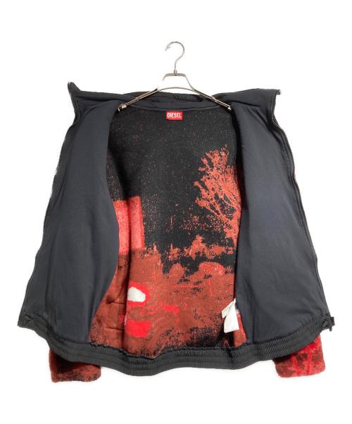 DIESEL（ディーゼル）DIESEL (ディーゼル) S-MONTYフリースジャケット レッド サイズ:XLの古着・服飾アイテム