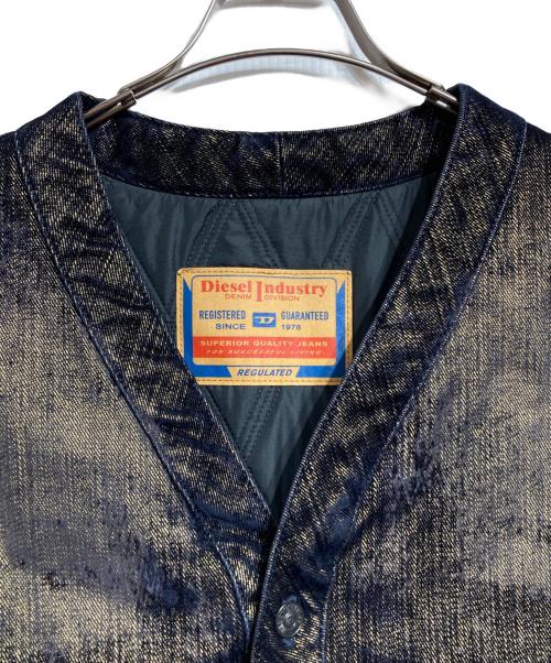 DIESEL（ディーゼル）DIESEL (ディーゼル) D-CONF-Sジャケット/デニムジャケット ゴールド×ネイビー サイズ:Mの古着・服飾アイテム
