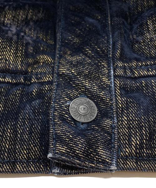 DIESEL（ディーゼル）DIESEL (ディーゼル) D-CONF-Sジャケット/デニムジャケット ゴールド×ネイビー サイズ:Mの古着・服飾アイテム