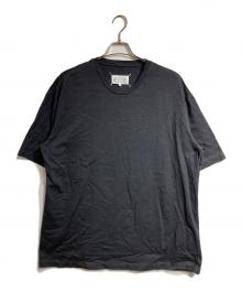 Maison Margiela（メゾンマルジェラ）の古着「ガーメントダイ ブラック オーバーTシャツ/Garment-dyed black oversized T-shirt」｜ブラック