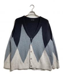 LAD MUSICIAN（ラッドミュージシャン）の古着「MOLE YARN INTARSIA KINT ARGYLE/モールヤーンインターシャニットアーガイル」｜ネイビー