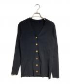 DEUXIEME CLASSEドゥーズィエム クラス）の古着「DINER RIB Vネックカーディガン」｜ブラック