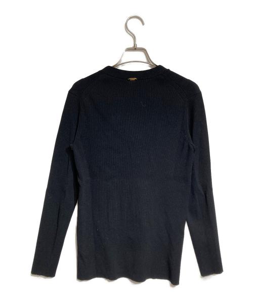 DEUXIEME CLASSE（ドゥーズィエム クラス）Deuxieme Classe (ドゥーズィエム クラス) DINER RIB Vネックカーディガン ブラック サイズ:Freeの古着・服飾アイテム