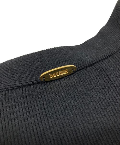 DEUXIEME CLASSE（ドゥーズィエム クラス）Deuxieme Classe (ドゥーズィエム クラス) DINER RIB Vネックカーディガン ブラック サイズ:Freeの古着・服飾アイテム