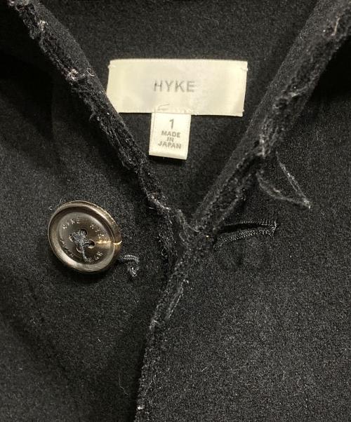 HYKE（ハイク）HYKE (ハイク) MELTON HOODED WORK COAT/メルトンフーデッドワークコート ブラック サイズ:1の古着・服飾アイテム