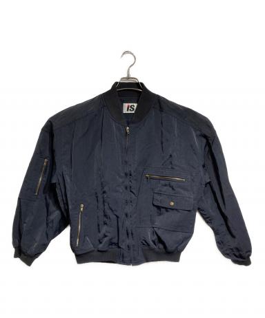 90s i.s. ISSEY MIYAKE ロゴ オーバーサイズジャケット 9 中古・古着通販】ISSEY MIYAKE (イッセイミヤケ) バックロゴボンバー