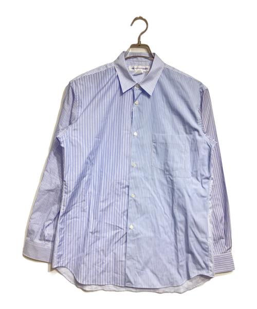 COMME des GARCONS SHIRT（コムデギャルソンシャツ）COMME des GARCONS SHIRT (コムデギャルソンシャツ) クレイジーパターンストライプシャツ/Crazy Pattern Stripe Shirt ブルー×ホワイト サイズ:Mの古着・服飾アイテム