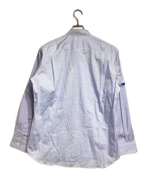 COMME des GARCONS SHIRT（コムデギャルソンシャツ）COMME des GARCONS SHIRT (コムデギャルソンシャツ) クレイジーパターンストライプシャツ/Crazy Pattern Stripe Shirt ブルー×ホワイト サイズ:Mの古着・服飾アイテム