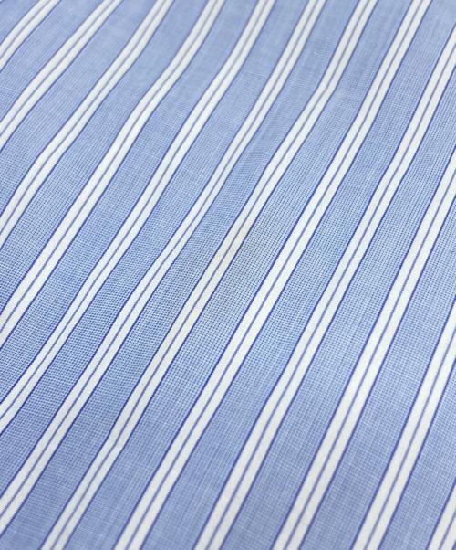 COMME des GARCONS SHIRT（コムデギャルソンシャツ）COMME des GARCONS SHIRT (コムデギャルソンシャツ) クレイジーパターンストライプシャツ/Crazy Pattern Stripe Shirt ブルー×ホワイト サイズ:Mの古着・服飾アイテム