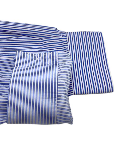 COMME des GARCONS SHIRT（コムデギャルソンシャツ）COMME des GARCONS SHIRT (コムデギャルソンシャツ) クレイジーパターンストライプシャツ/Crazy Pattern Stripe Shirt ブルー×ホワイト サイズ:Mの古着・服飾アイテム