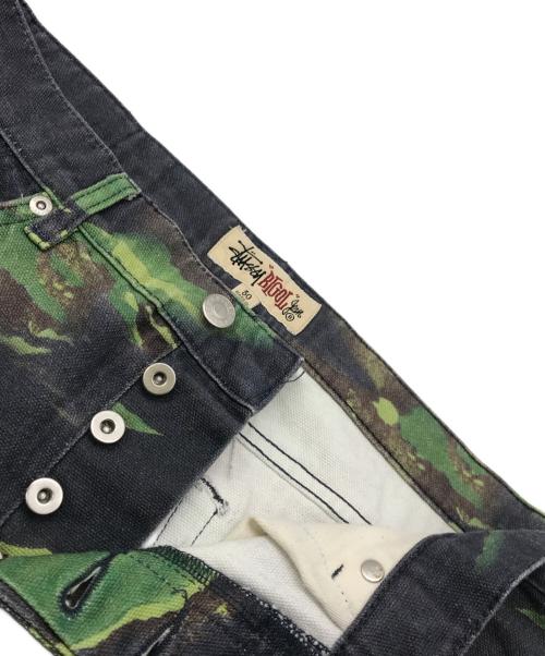 stussy（ステューシー）stussy (ステューシー) TIGRIS CANVAS BIG OL JEAN グリーン サイズ:30の古着・服飾アイテム