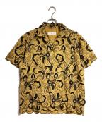 TOGA VIRILISトーガ ビリリース）の古着「半袖刺繍シャツ/Embroidery S/S shirt」｜ブラウン