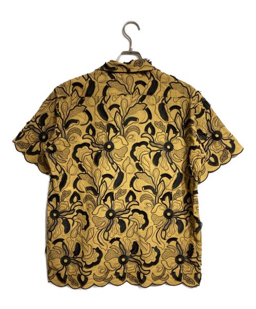 TOGA VIRILIS（トーガ ビリリース）TOGA VIRILIS (トーガ ビリリース) 半袖刺繍シャツ/Embroidery S/S shirt ブラウン サイズ:46の古着・服飾アイテム