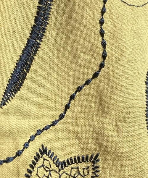 TOGA VIRILIS（トーガ ビリリース）TOGA VIRILIS (トーガ ビリリース) 半袖刺繍シャツ/Embroidery S/S shirt ブラウン サイズ:46の古着・服飾アイテム