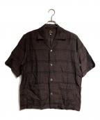 Needlesニードルズ）の古着「カバナシャツ/Cabana Shirt - Plaid Jacquard -」｜ブラウン