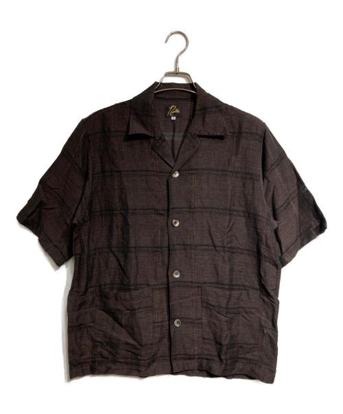 Needles（ニードルズ）Needles (ニードルズ) カバナシャツ/Cabana Shirt - Plaid Jacquard - ブラウン サイズ:Mの古着・服飾アイテム