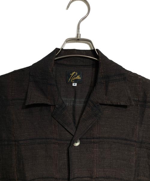 Needles（ニードルズ）Needles (ニードルズ) カバナシャツ/Cabana Shirt - Plaid Jacquard - ブラウン サイズ:Mの古着・服飾アイテム
