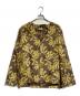 Needles（ニードルズ）の古着「V Neck Shirt Flower Cut SHIRT/Vネックシャツフラワーカットシャツ」｜ブラウン×イエロー