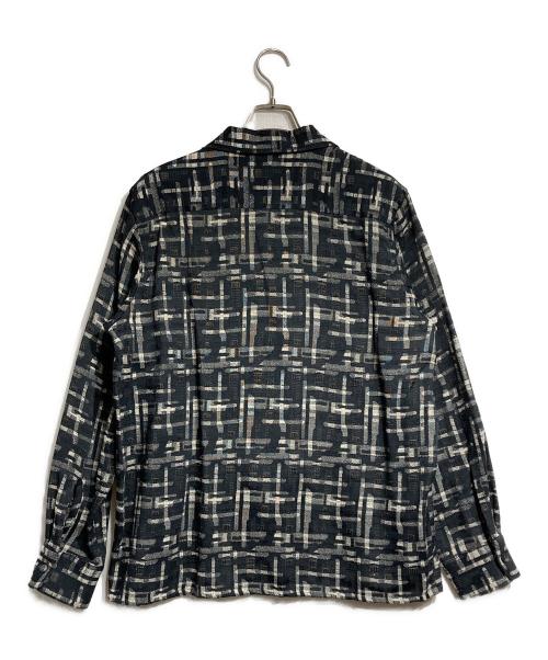 Needles（ニードルズ）Needles (ニードルズ) Classic Shirt C/PE/R/L Abstract Jq./クラシック シャツ アブストラクト ジャカード ブラック×グレー サイズ:Mの古着・服飾アイテム