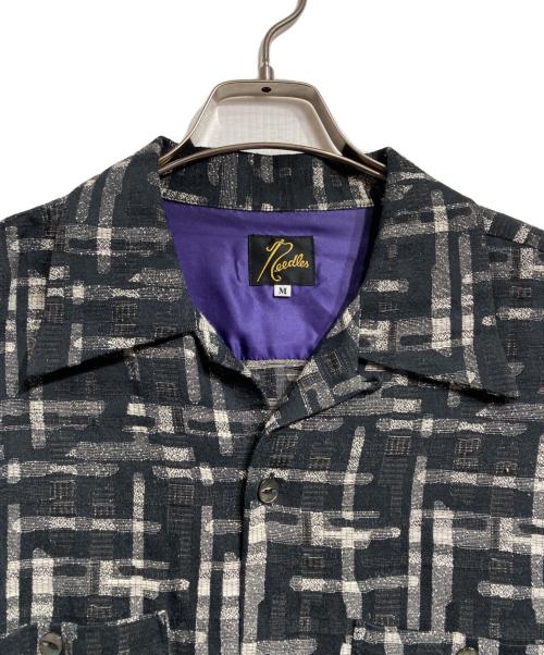Needles（ニードルズ）Needles (ニードルズ) Classic Shirt C/PE/R/L Abstract Jq./クラシック シャツ アブストラクト ジャカード ブラック×グレー サイズ:Mの古着・服飾アイテム
