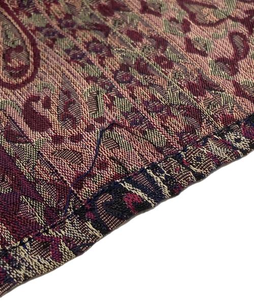 Needles（ニードルズ）Needles (ニードルズ) Classic Shirt - R/PE/W Paisley Stripe Jq/クラシックシャツ - レーヨン/ポリエステル/ウール ペイズリー ストライプ ジャカード ブラック×パープル サイズ:Mの古着・服飾アイテム