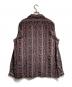 Needles (ニードルズ) Classic Shirt - R/PE/W Paisley Stripe Jq/クラシックシャツ - レーヨン/ポリエステル/ウール ペイズリー ストライプ ジャカード ブラック×パープル サイズ:M：15000円