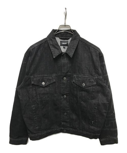 HUF（ハフ）HUF (ハフ) TOKEN DENIM JACKET ブラック サイズ:Mの古着・服飾アイテム