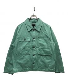 HUF（ハフ）の古着「STRETCH LOGO CHORE SHACKET」｜グリーン