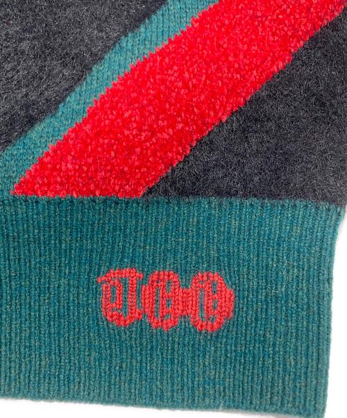 TOGA ARCHIVES（トーガアーカイブス）TOGA ARCHIVES (トーガアーカイブス) Regimental knit cardigan グリーン×レッド サイズ:Lの古着・服飾アイテム