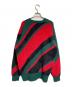 TOGA ARCHIVES (トーガアーカイブス) Regimental knit cardigan グリーン×レッド サイズ:L：13000円