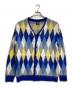 Needles（ニードルズ）の古着「別注Mohair Cardigan/モヘヤカーディガン」｜ブルー×イエロー