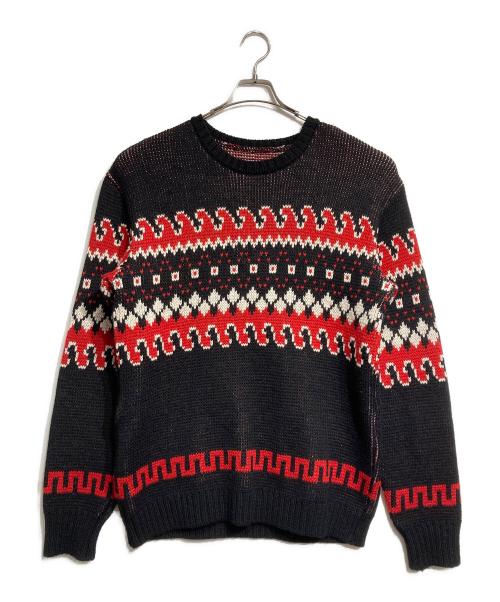 Needles（ニードルズ）Needles (ニードルズ) Crew Neck Sweater - Tirolian/クルーネックセーター チロリアン レッド×ブラック サイズ:Mの古着・服飾アイテム