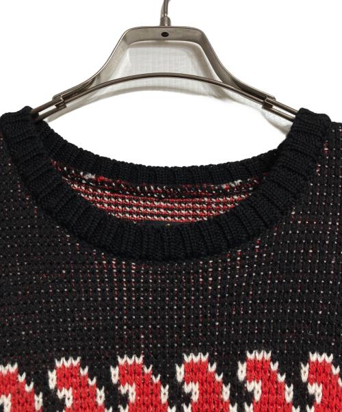 Needles（ニードルズ）Needles (ニードルズ) Crew Neck Sweater - Tirolian/クルーネックセーター チロリアン レッド×ブラック サイズ:Mの古着・服飾アイテム