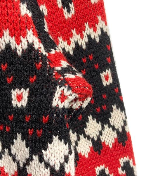 Needles（ニードルズ）Needles (ニードルズ) Crew Neck Sweater - Tirolian/クルーネックセーター チロリアン レッド×ブラック サイズ:Mの古着・服飾アイテム