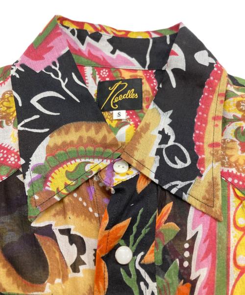 Needles（ニードルズ）Needles (ニードルズ) Western Shirt - Printed Cotton Lawn / Floral ブラック×ピンク サイズ:Ｓの古着・服飾アイテム
