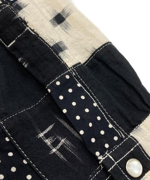 South2 West8（サウスツー ウエストエイト）South2 West8 (サウスツー ウエストエイト) WESTERN SHIRT － MULTI DOT PATCHWORK/ウエスタンシャツマルチドットパッチワーク ネイビー×アイボリー サイズ:Mの古着・服飾アイテム