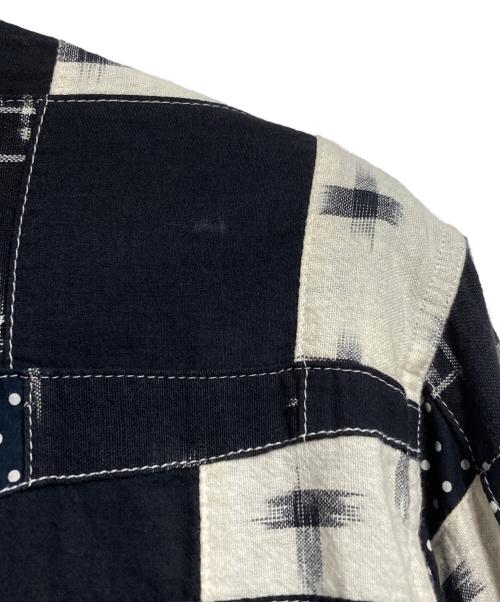 South2 West8（サウスツー ウエストエイト）South2 West8 (サウスツー ウエストエイト) WESTERN SHIRT － MULTI DOT PATCHWORK/ウエスタンシャツマルチドットパッチワーク ネイビー×アイボリー サイズ:Mの古着・服飾アイテム