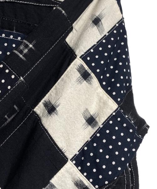 South2 West8（サウスツー ウエストエイト）South2 West8 (サウスツー ウエストエイト) WESTERN SHIRT － MULTI DOT PATCHWORK/ウエスタンシャツマルチドットパッチワーク ネイビー×アイボリー サイズ:Mの古着・服飾アイテム