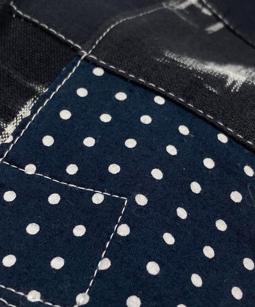 South2 West8（サウスツー ウエストエイト）South2 West8 (サウスツー ウエストエイト) WESTERN SHIRT － MULTI DOT PATCHWORK/ウエスタンシャツマルチドットパッチワーク ネイビー×アイボリー サイズ:Mの古着・服飾アイテム